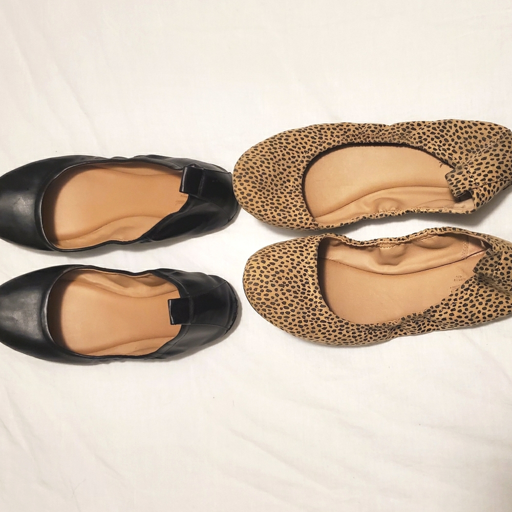 Cheetah + Black Ballet Flats